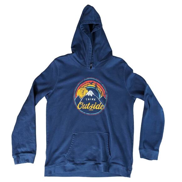 Think Outside LANDS' END Youth Blue Sweatshirt Hoodie Size XXL (18H-20H) - Picture 1 of 3